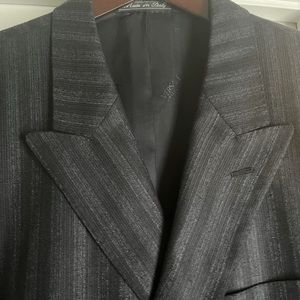 Black Striped Versace Suit Jacket